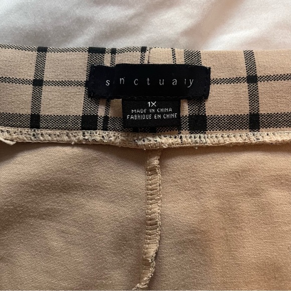 Sanctuary Carnaby Kick Crop Pant Tucson Plaid Elastic Waistband Stretch 1X - Picture 5 of 8